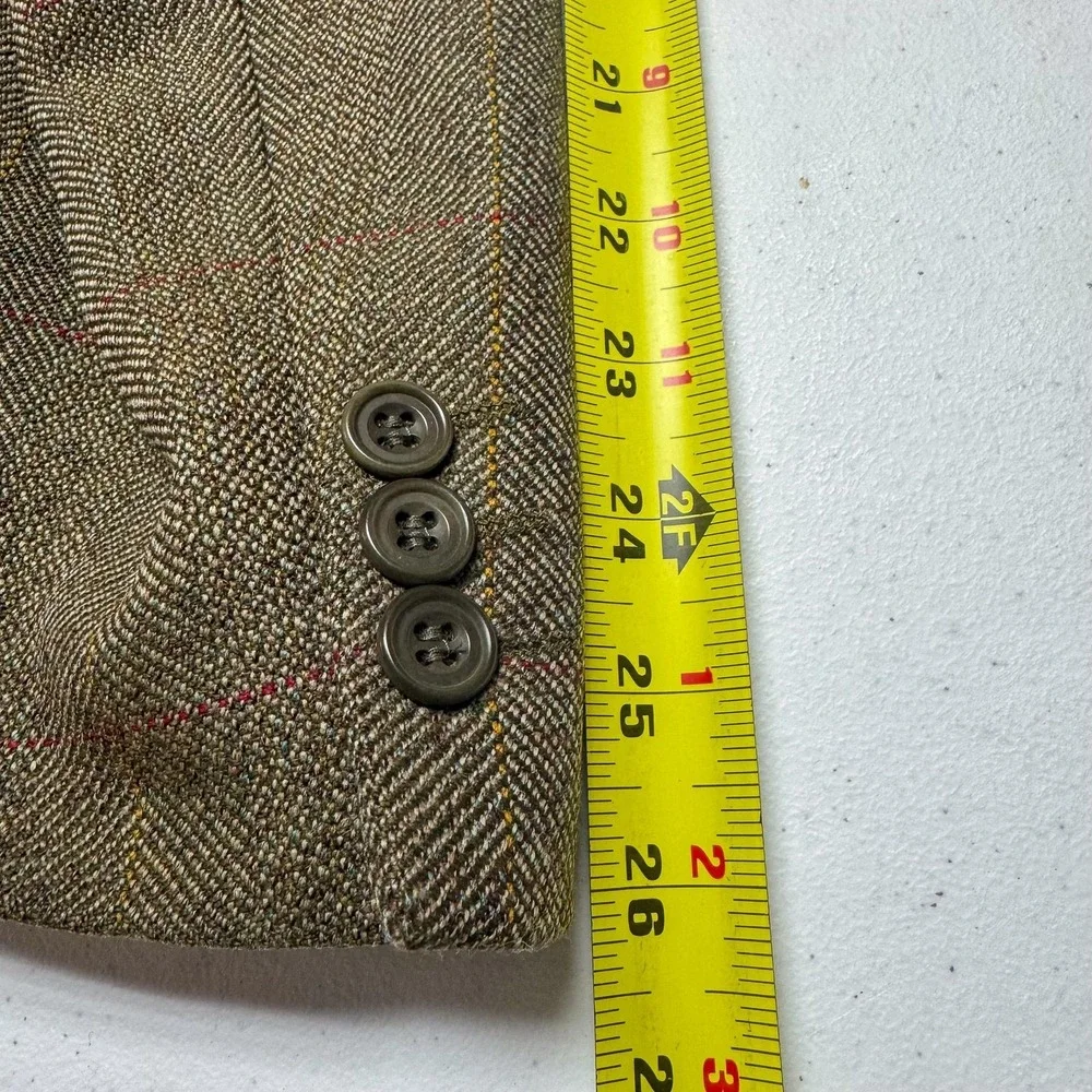 Magee Blazer Men 40 Brown Herringbone Tweed Wool Sport Coat Made Ireland Grandpa